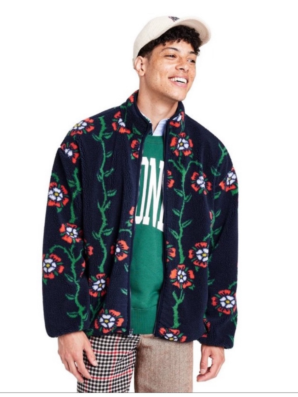 Rowing Blazers x Target Rose Print Fleece Zip Up Jacket XL